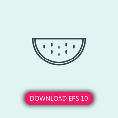 Watermelon slice icon vector