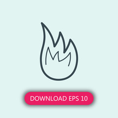 Flame icon vector