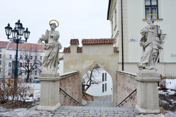 St Peter und Paul - Petrov - Heiligenfiguren Brünn Tschechische Republik