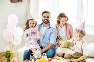 Happy family at Mothers day