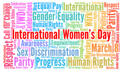 Fototapeta premium International women's day word cloud