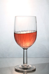 movement of wine in a glass