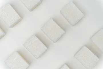sugar cubes, ice, light background