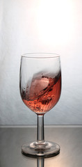 movement of wine in a glass