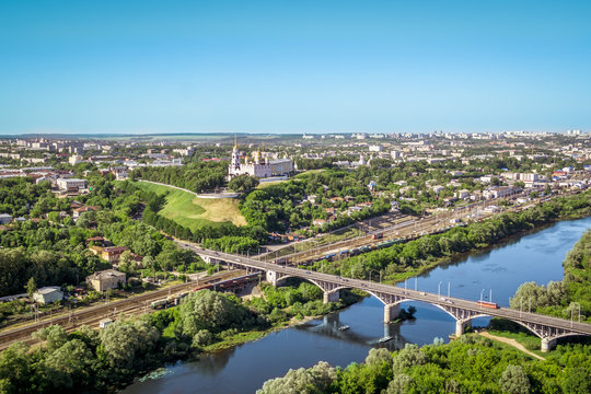 Vladimir in aerial view summer, Russia