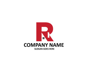 R Letter House Logo