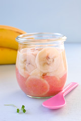 Banane Himbeersmoothie