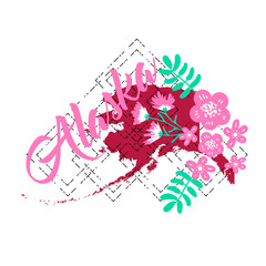 Alaska State Map Creative Vector Typography Lettering Compositio