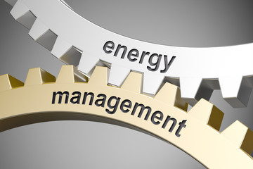 Energy-Management   / Cogwheel / Metal / 3d