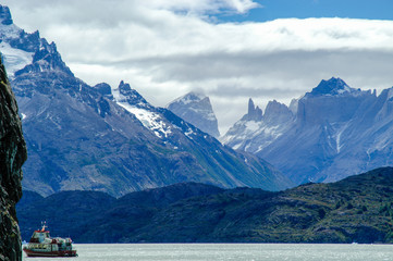 Lago Grey im Torres del Paine Nationalpark in Chile