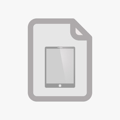 Isolated document with a tablet computer