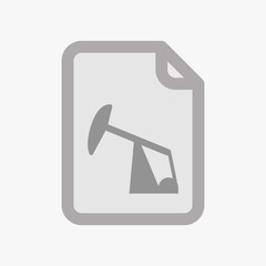 Isolated document with a horsehead pump