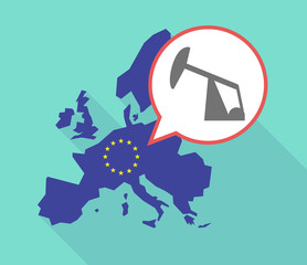 Long shadow EU map with a horsehead pump