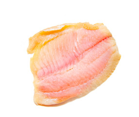 perch fillet isolated on white background