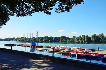 Am Maschsee in Hannover, Bootsanlegestelle