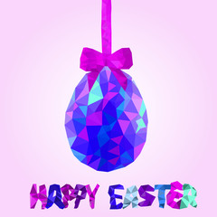 Colorful easter egg greeting card