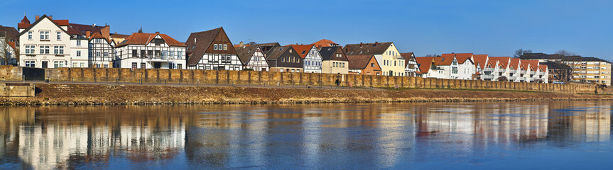 Fototapeta premium Fischerstadt Minden Panorama