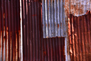Nice rusty color of zinc plate pattern background