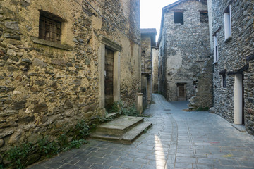 Medieval little town in Italy with its historical elements