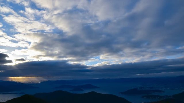 瀬戸内海の夕景　絵下山展望台からの眺め