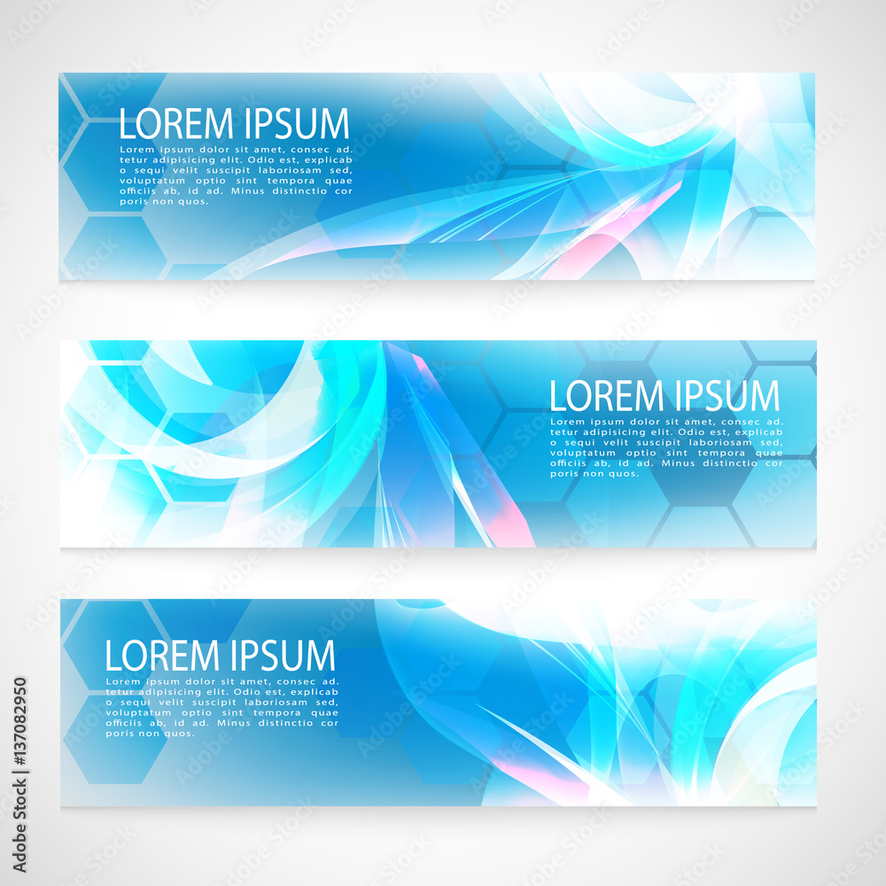 Canvas Prints vector banner abstract geometric background. template brochure design. blue hexagon shape