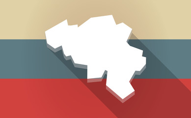 Long shadow Russia map with  the map of Belgium