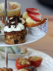 Afternoon English high tea set.