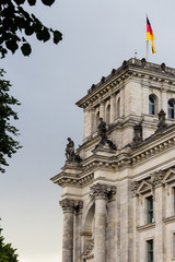 Fototapeta na wymiar Facade of old Reichstag building in Berlin, Germany
