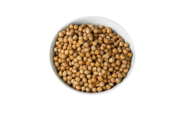 Soybeans isolated on white background