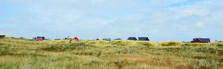 Ferienhäuser in den Dünen in Dänemark Panorama