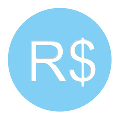 real brazil currency symbol icon image, vector illustration