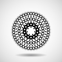 Abstract dotted circles. Dots in circular form. Vector design element