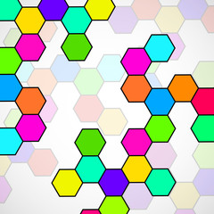 Hexagonal molecule structure of DNA. Geometric abstract background