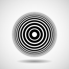 Abstract technology circles, geometric logo, vector illustration