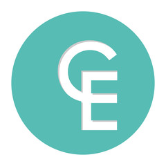 ECU currency symbol icon image, vctor illustration