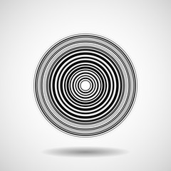 Abstract technology circles, geometric logo, vector illustration