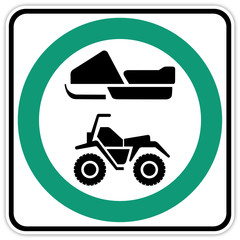 Panneau routier au Québec : obligatoire pour motoneiges et motoquads