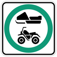 Panneau routier au Québec : obligatoire pour motoneiges et motoquads © jojojo07