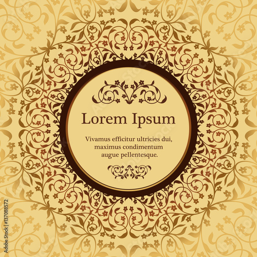 "Invitation card with floral decor" Stock image and royalty-free vector