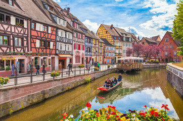 Historic town of Colmar, Alsace region, France - obrazy, fototapety, plakaty