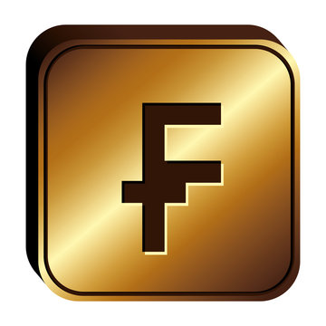 recommend clip art: franc currency symbol icon image, vector illustration
