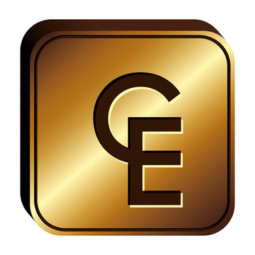 ECU currency symbol icon image, vctor illustration