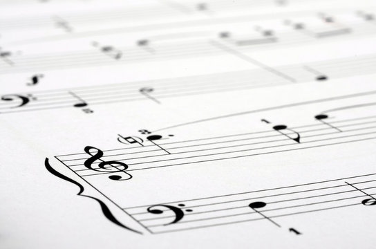 Music notes score background