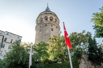 TURKEY, ISTANBUL - OCTOBER 19, 2015 Galata tower