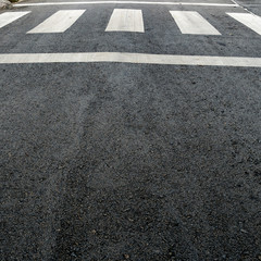 Crosswalk on asphalt road