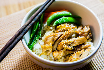 teriyaki chicken in bowl