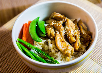 teriyaki chicken in bowl