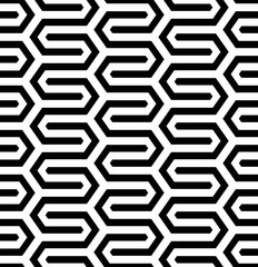 Vector seamless pattern. Modern stylish texture. Monochrome geometrical pattern. Repeating pattern of polygonal lines.