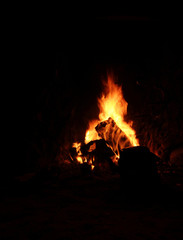 Fireplace wood fire 