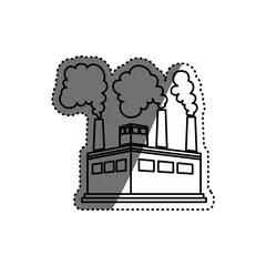 Fototapeten Factory or industry building symbol icon vector illustration graphic design © djvstock